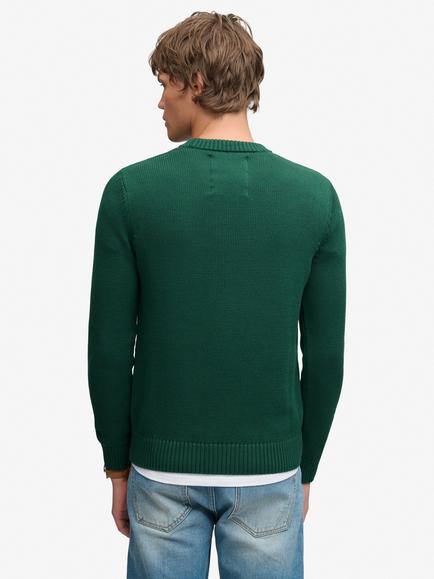 Superdry Preppy Cotton Jumper - view 2, Forest Green