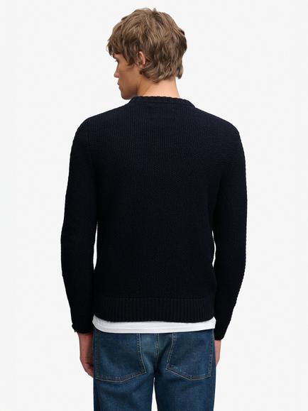 Superdry Jacob Cable Knit Jumper - view 2, Eclipse Navy