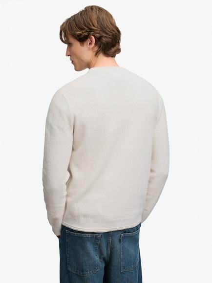 Superdry CottonTexture Knit Jumper - view 2, Off White