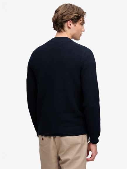 Superdry CottonTexture Knit Jumper - view 2, Navy