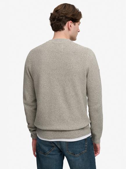 Superdry CottonTexture Knit Jumper - view 2, Beige/Grey