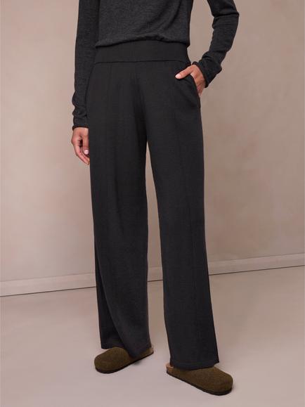 Celtic & Co. Merino Wool Wide Leg Joggers, Charcoal, Charcoal