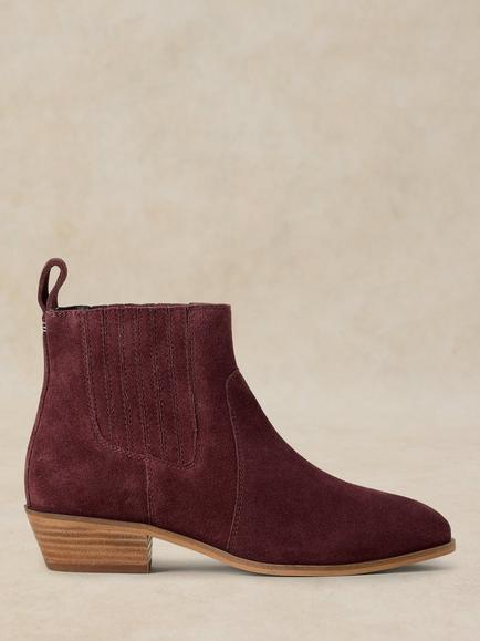 White Stuff Millie Suede Chelsea Boots, Dark Red, Dark Red