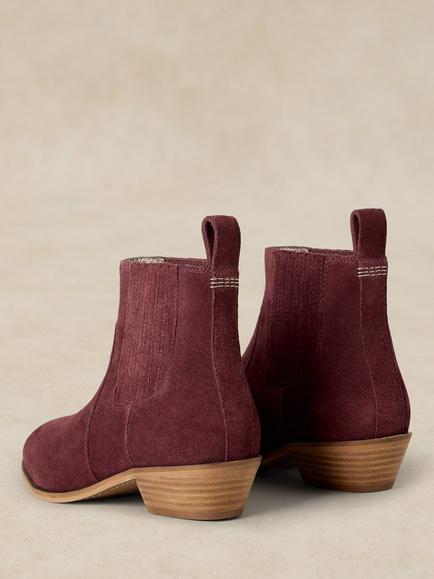 White Stuff Millie Suede Chelsea Boots, Dark Red - view 2, Dark Red