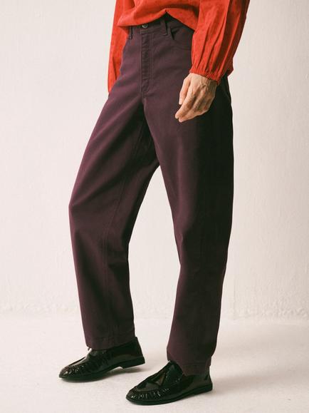 NRBY Rowan Barrel Leg Jeans, Plum Noir - view 2, Plum Noir