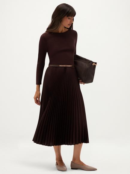 Hobbs Florentina Chain Detail Belt, Brown - view 2, Brown