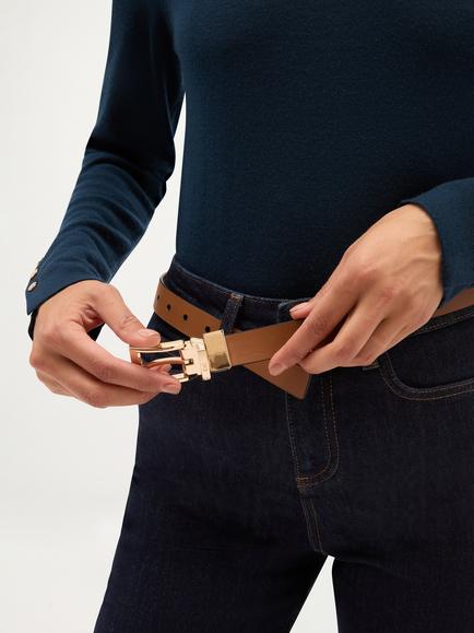Hobbs Pauline Leather Belt, Black - view 2, Black