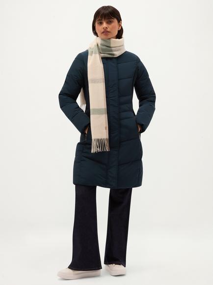 Hobbs Chessie Check Wool Scarf, Green - view 2, Green