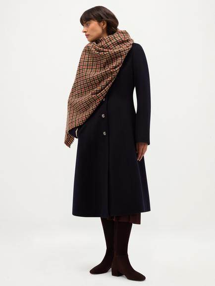 Hobbs Katharine Dogtooth Check Polyester Scarf - view 2, Brown