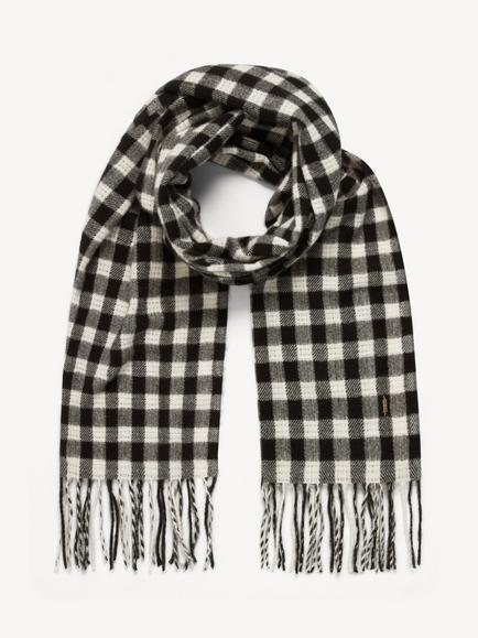 Hobbs Michelle Check Scarf, Black, Black