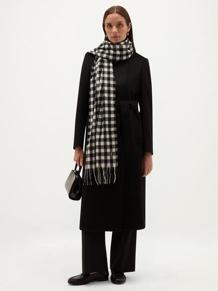 Hobbs Michelle Check Scarf, Black - view 2, Black