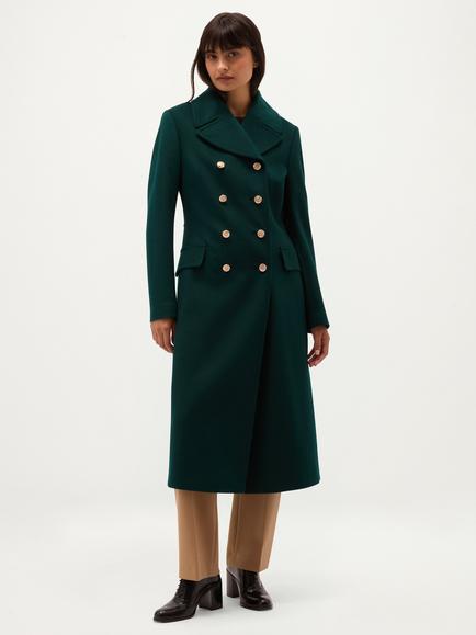 Hobbs Larna Tailored Wool Coat, Green, Green