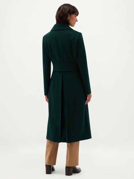Hobbs Larna Tailored Wool Coat, Green - view 2, Green