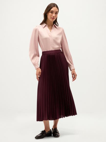 Hobbs Amoura Pleated Skirt, Purple, Purple