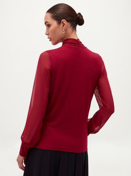 Hobbs Ashley Twist Neck Blouse, Pink - view 2, Pink