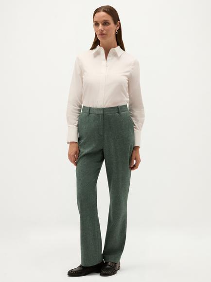 Hobbs Palmer Tailored Straight Leg Trousers, Green, Green