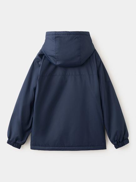 Mango Kids' Hooded Raincoat, Navy - view 2, Navy