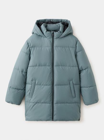 Mango Kids' Longline Parka, Petrol, Petrol
