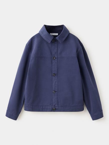 Mango Kids' Cotton Denim Jacket, Navy, Navy