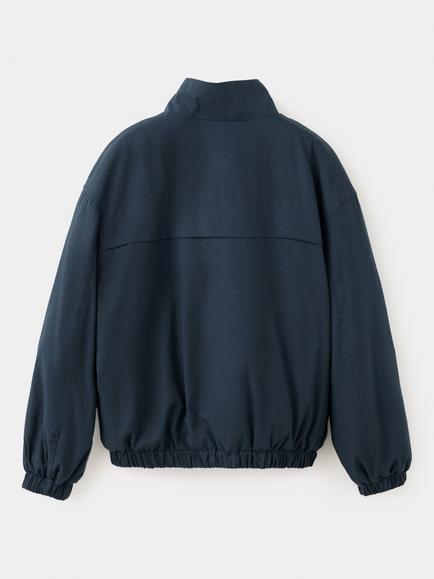 Mango Kids' High Neck Gathered Anorak, Navy - view 2, Navy