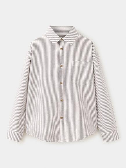 Mango Kids' Camisa Striped Shirt, Brown/Multi, Brown/Multi