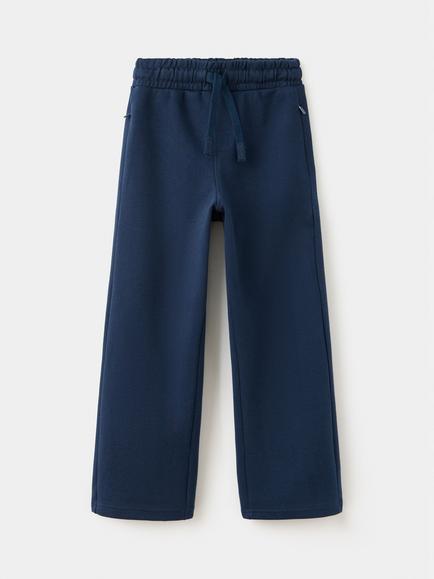 Mango Kids' Wide Leg Joggers, Navy, Navy