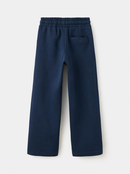 Mango Kids' Wide Leg Joggers, Navy - view 2, Navy