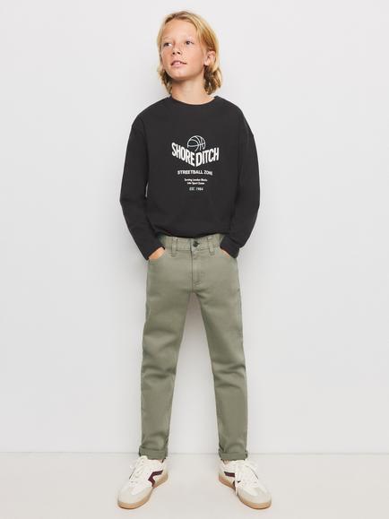 Mango Kids' Pantalon Cotton Blend Chinos, Khaki, Khaki
