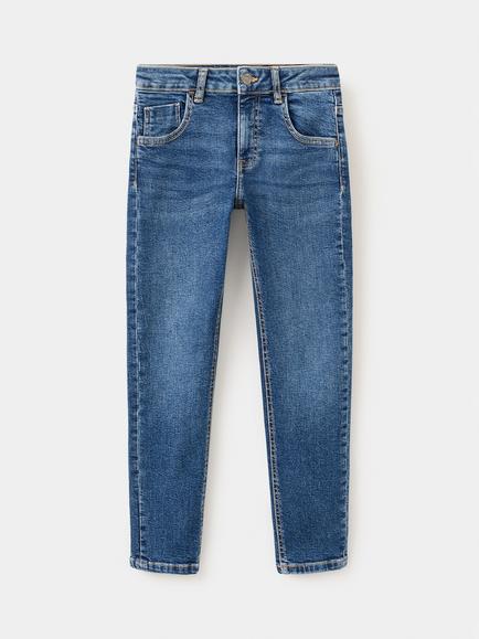 Mango Kids' Tejano Mid-Rise Skinny Jeans, Dark Blue - view 2, Dark Blue