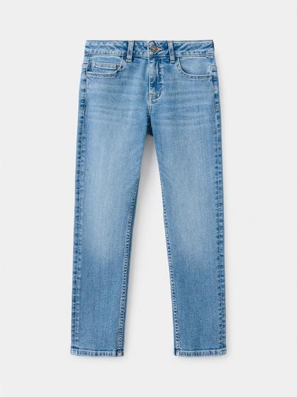 Mango Kids' Tejano Mid Rise Slim Cut Jeans - view 2, Mid Blue