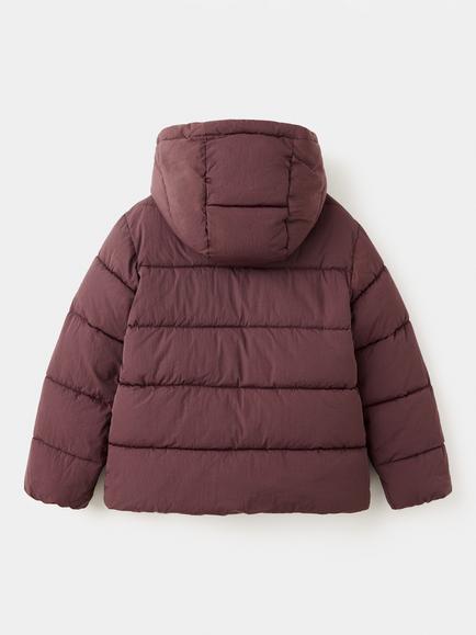Mango Kids' Hooded Quilted Insulated Puffer Coat - view 2, Currant