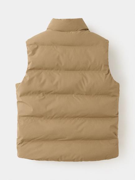 Mango Kids' Chaleco Manu Funnel Neck Puffer Gilet, Sand - view 2, Sand