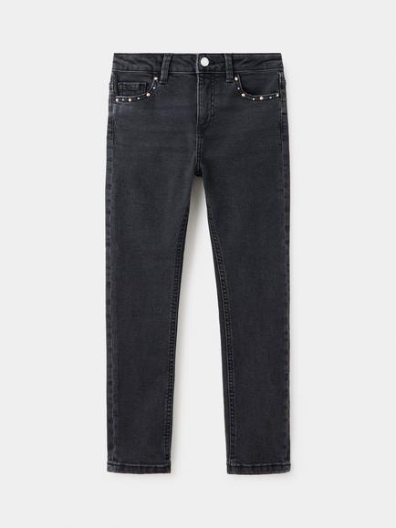 Mango Kids' Tejano Skinny Jeans, Black
