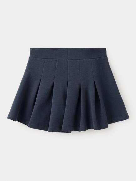 Mango Kids' Falda Linda Mid-Rise Pleated Skirt, Navy - view 2, Navy