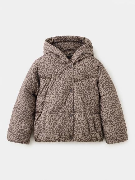 Mango Kids' Quilted Hooded Anorak Puffer Coat, Brown, Brown