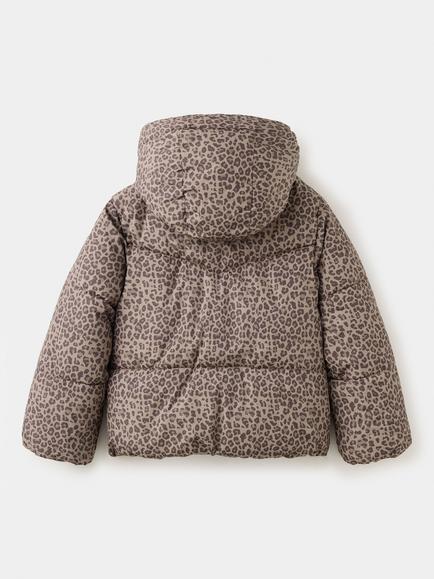 Mango Kids' Quilted Hooded Anorak Puffer Coat, Brown - view 2, Brown
