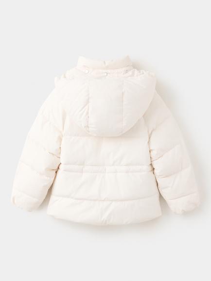 Mango Kids' Summit Insulated Hooded Puffer Coat - view 2, White