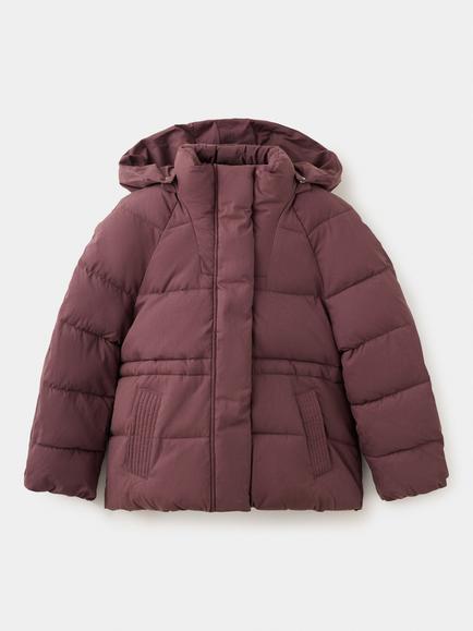Mango Kids' Summit Insulated Hooded Puffer Coat, Garnet