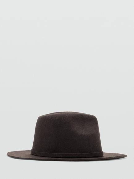 Mango Heritage Wide Brim Fedora Hat, Chocolate