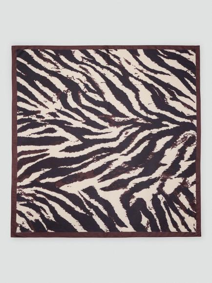 Mango Savanna Animal Print Scarf, Chocolate, Chocolate
