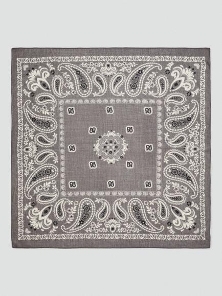 Mango Lightweight Pure Wool Printed Scarf, Grey, Grey