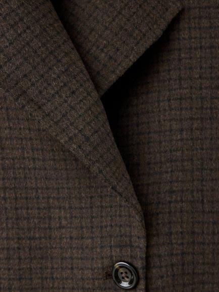 Mango Handmade Wool Blend Tailored Overcoat, Chocolate - view 2, Chocolate