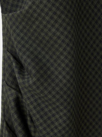 Mango Checked A-Line Midi Dress, Green - view 2, Green