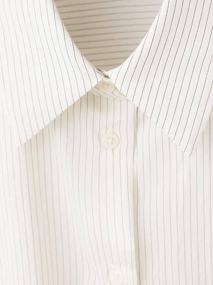 Mango Floral Stripe Long Sleeve Shirt, Off White - view 2, Off White