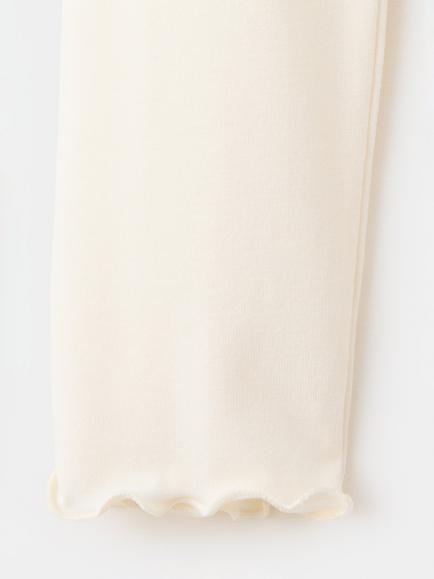 Mango Ribbed Scalloped Hem T-Shirt, Off White - view 2, Off White