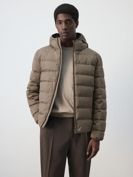 Mango Sculpted Quilted Hooded Jacket, Mystery