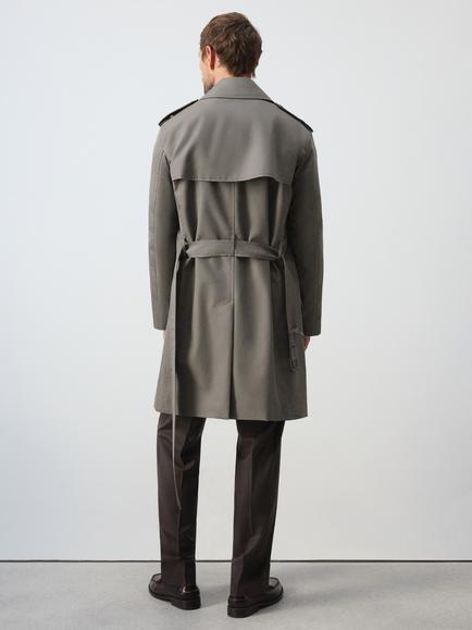 Mango Double Breasted Tailored Trench Coat - view 2, Mink