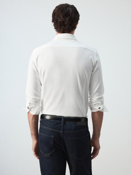 Mango Cotton Slim Fit Shirt, White - view 2, White