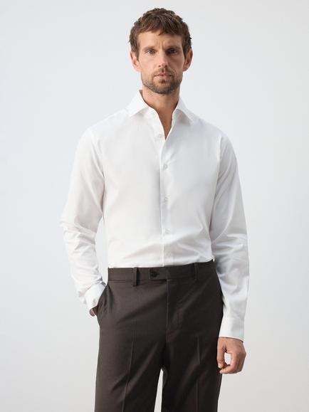 Mango Cotton Regular Fit Shirt, White, White