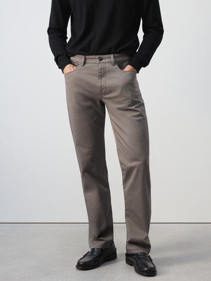 Mango Straight Fit Chinos, Mink